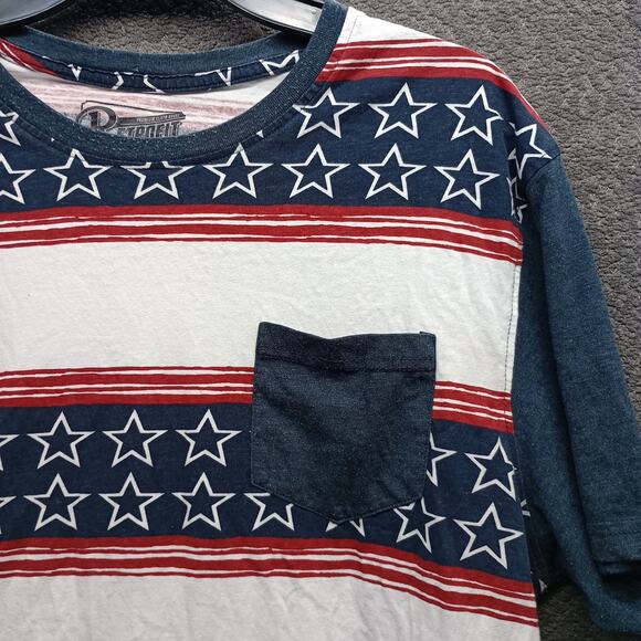 Retrofit Men’s Cotton Star Stripe Patriotic Graphic Tee - Picture 3 of 7